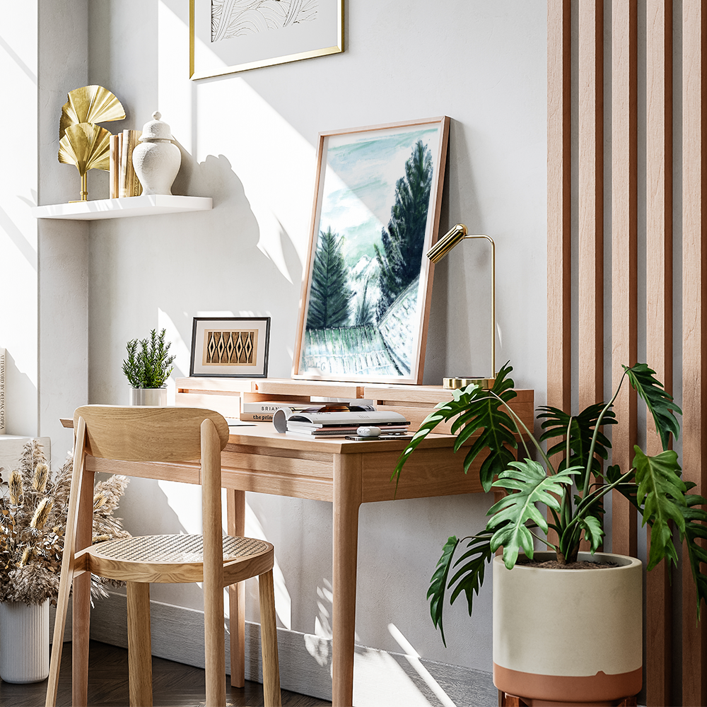 Illustration inspirée des paysages enneigés. Entre cimes majestueuses, sapins poudrés et toits givrés, cette œuvre capture la douceur et la poésie d’une saison où le temps semble suspendu. Appartient à Natasha Gonzalez et Boutique de Moments. 2025